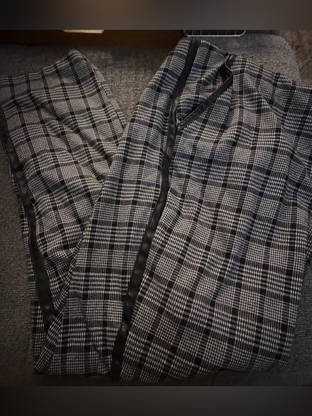 Cato Black and Gray Plaid Trousers